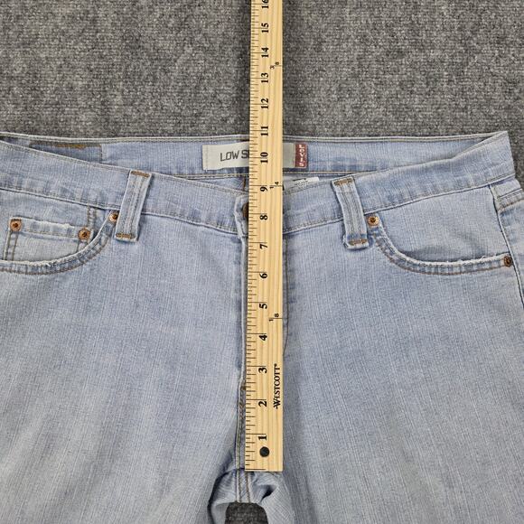 Levis Jeans Womens 13 Light Wash Low Slouch Cropped Wide Leg Denim Button Fly - Picture 5 of 16